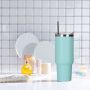 40 Oz Stainless Steel Tumbler With Handle Vacuum Insulated Tumblers Bulk Reusable Double Wall Travel Coffee Mug Durable Powder Coated Water Bottle Mint Green 1 - Smartware
