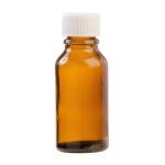 20ML Amber Glass Aromatherapy Bottle With Screw Cap - White 18 410