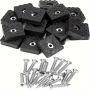 Tool Diy 20-PIECE Black Rubber Furniture Pads With Screws - Non-slip - 22MM