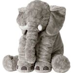Elephant Fluffy Teddy Pillow - Grey