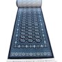 Bk Carpets & Rugs - Persian Inspired Indoor Passage Bukhara Runner - 80CM X 8M - Blue