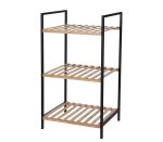 Bathroom Rack 3 Tier Black And Bamboo