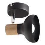 Bright Starts Bright Star Wood & Steel Black Spotlight Single