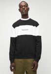 Superbalist Colour Block Collegiate Crew Sweat Top - Black ecru