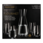 Forine Gourmet Crystal Drink Decanter 5-PIECE Set