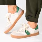 Kennedy Leather Sneaker - Biege Green Strip - 8