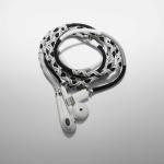 Larry's Digital Accessories - Woven Earphones - Black/white - 8 Pin Lightning