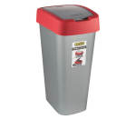 50L Lift swing Bin - St With Red Lid
