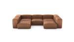 U-shape Sofa - Leather - Brown - 314CM X 199CM