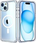 Transparent Clear Magsafe Magnetic Back Cover For Iphone 15
