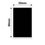 NB769 - - M2 M3 - 50X80MM - 90 Matte Black Labels