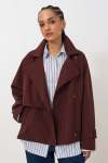 Short Trench Coat - 16 Chocolate