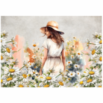 Tear Resistant Deco Print Beauty In Daisy Field