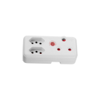 3 Pin Adaptor - 1 X 16A -2 X 5A Euro Surge - White