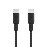Belkin Boostcharge - Usb-c Male To Usb-c Male Braided Cable 100 Watt Power - 3 Meter Cable - Black