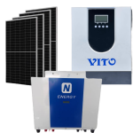 Vito 3KVA Mppt Hybrid Inverter & 2.56KW N-energy Lithium Battery With 450W Solar Panels & Installation Kit