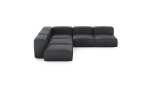 Five Module Corner Sofa - Leather - Dark Grey - 283CM X 283CM