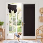 Ryb Home Blackout French Door Curtains Thick Panel Room Darkening Window Curtains And Drapes Thermal Insulated Tricia Door Blind