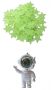 100 Glow In The Dark Stars & MINI Astronaut Light Projector Keyring
