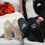1PC Removable Sticker Modern Art I Do me Too Wedding Decoration Design Removable Self-adhesive Waterproof For Shoes Wall Sticker