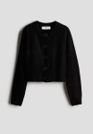 Fine-knit Cardigan - Black