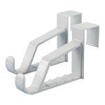 Hangerworld 2 Pack Over The Door Hooks For Hangers - Extra Strong White Plastic Over Door Hook For Hanging Clothes Towels Robes