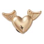 Goldair Gold Heart With Wings Jibbitz - Multi Osfa