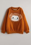 Oversized Teddy Sweatshirt - Brown