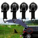 4PCS Heavy Duty Suction Cups With 4 Clips Set Upgraded Car Camping Tie Down Suction Cup Camping Tarp Accessory With Securing Hoo