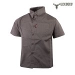 Kids Casual Short Sleeve Twill - Olive - 13 14