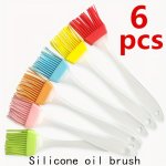 6PCS Silicone Oil Brushes For Household Baking And Barbecue Bread Pancake Silicone Brush Home Kitchen Tool