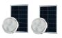 Solar Rechargeable 100W LED Ceiling Light- 2 Pack