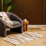 Mosaic Cotton Rug Brown And Beige