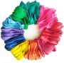 Assorted Coloured Balloons - Pack Of 100 & Rainbow Balloon Ribbon - 91M