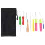 8-PIECE Dreadlock Crochet Hook Set For Wig & Braid Making With Storage Bag