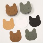 50PCS Cute Cat Head Shape Kraft Paper Card For Earrings Jewelry Display With Hanging Hole Suitable For Handmade Jewelry Retail D