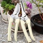 Ergonomic Garden Pruning Shears Set - Sharp Stainless Steel Blades Comfort Grip Handles For Flower Arrangement Plant Trimming &