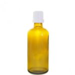 30ML Amber Glass Bottle With Fast Flow Dropper Cap - White