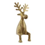 Sitting Brass Gold Deer Figurine 25CM