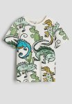 Printed T-Shirt - White Lizards