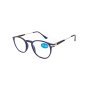 Reading Glasses Eyeware With Pouch Black & Blue Frame 3.00