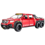 Diecast 6-WHEEL Pickup Truck Model With Bright LED Headlights - Red