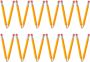 72PCS Hb Golf Pencils With Eraser 10CM Short Pocket Writing Pencils