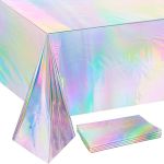 4-PACK Of Colorful Plastic Tablecloths For Single Use 54 X 108