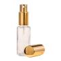 25ML Clear Glass Round Perfume Bottle With Gold Spray & Gold Cap 18/410