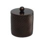 Polyresin Textured Cotton Box Holder Black