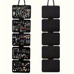 Black Felt Jewelry Organizer - 5-TIER Hanging Storage Bag With Large Capacity Foldable Display For Earrings Pendants Necklaces B