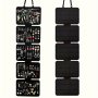 Black Felt Jewelry Organizer - 5-TIER Hanging Storage Bag With Large Capacity Foldable Display For Earrings Pendants Necklaces Bracelets & More - Includes Lanyard