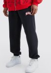 Man Varsity Oversized Joggers - Black