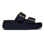Gen Ff-max Two Bar Buckle Slides - Dark Denim - 8
